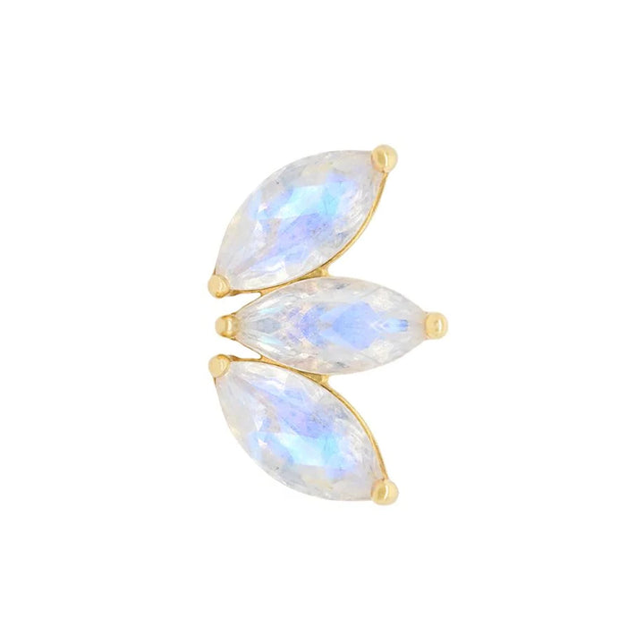 threadless: "Mini Moet" End in Gold with Rainbow Moonstones