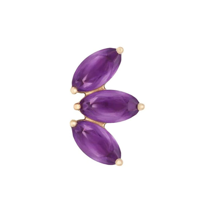 threadless: "Mini Moet" End in Gold with Sandblasted Amethyst