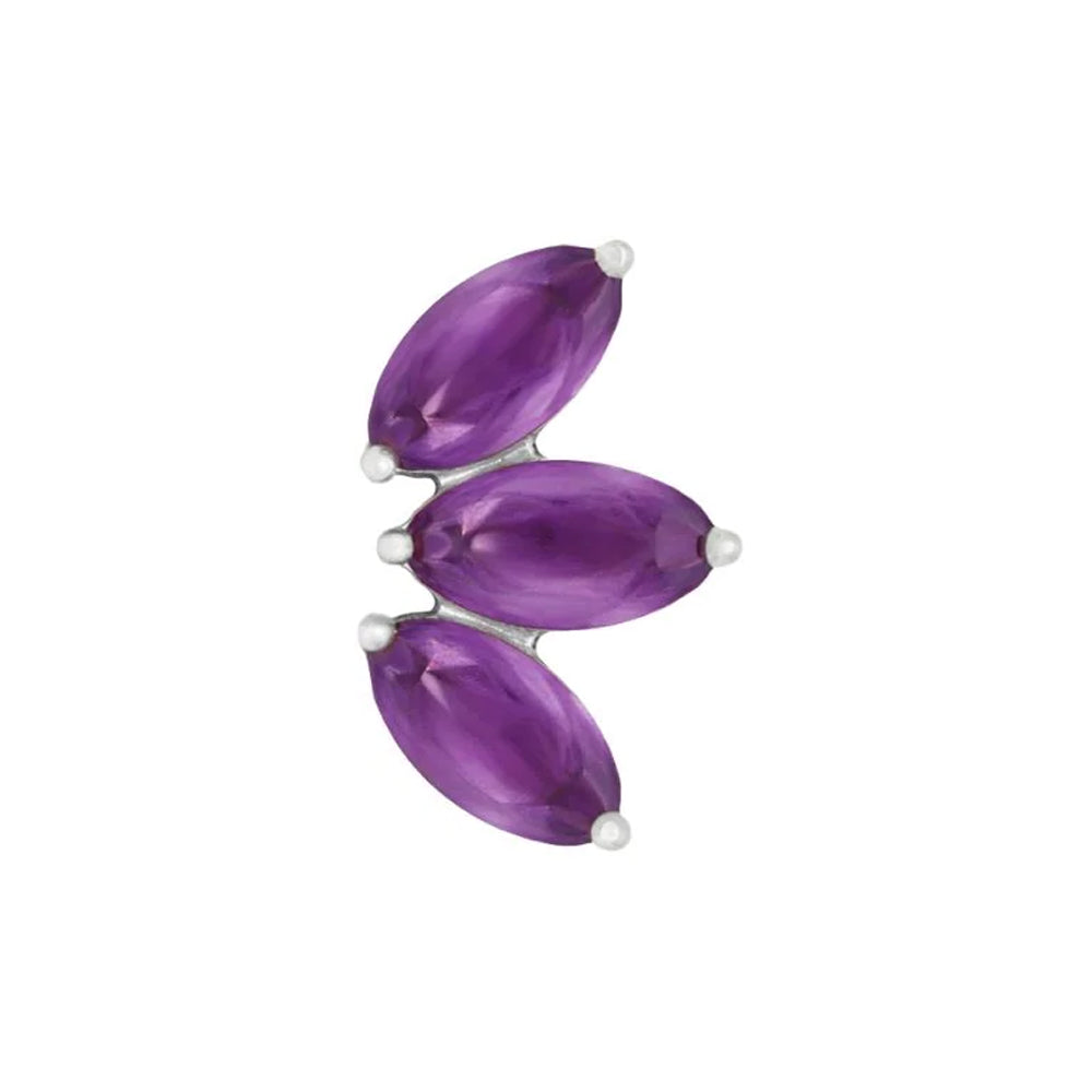 threadless: "Mini Moet" End in Gold with Sandblasted Amethyst