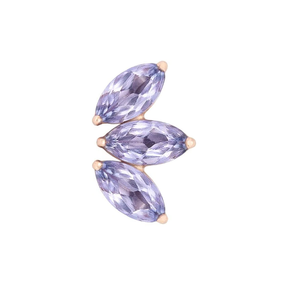 threadless: "Mini Moet" End in Gold with Tanzanites