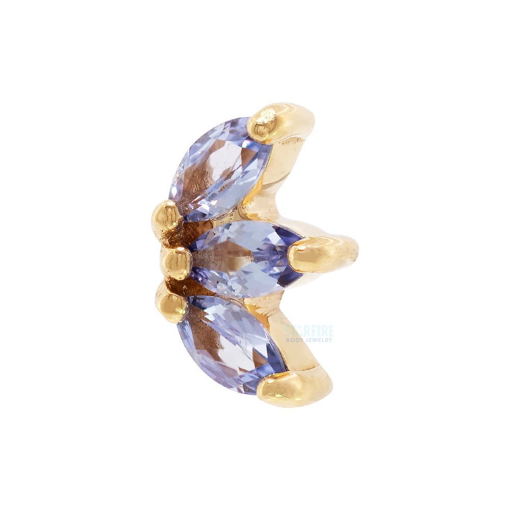 threadless: "Mini Moet" End in Gold with Tanzanites