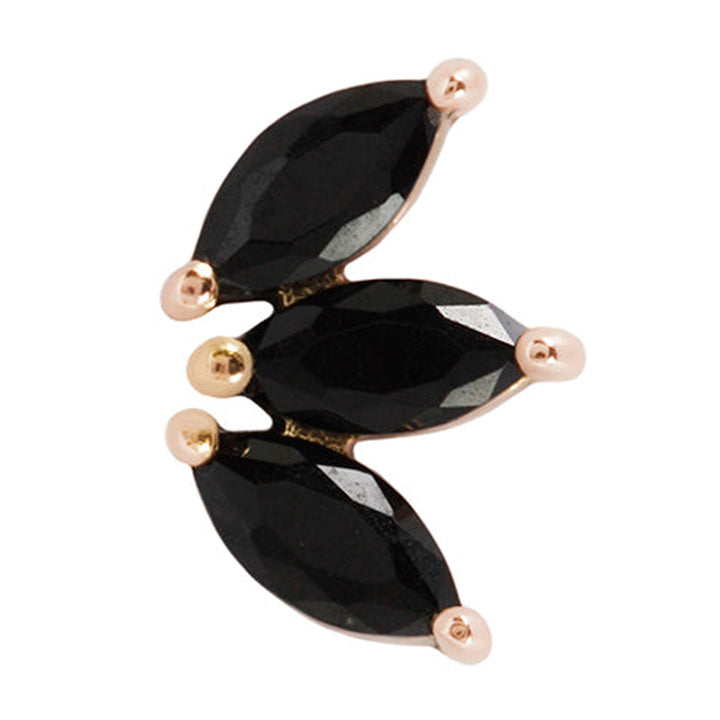 threadless: "Moet" End in Gold with Black Spinel