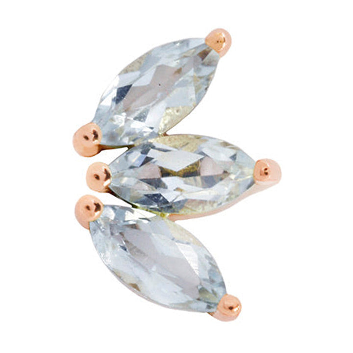 threadless: "Moet" End in Gold with Sky Blue Topaz'