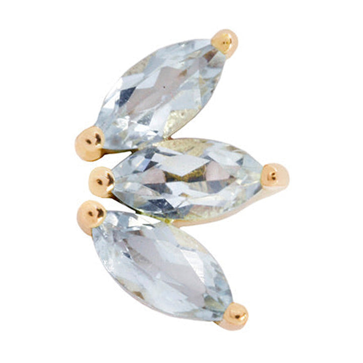 threadless: "Moet" End in Gold with Sky Blue Topaz'
