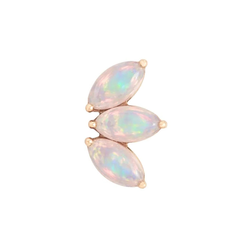 threadless: "Mini Moet" End in Gold with Genuine White Opals