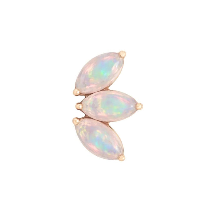 threadless: "Mini Moet" End in Gold with Genuine White Opals