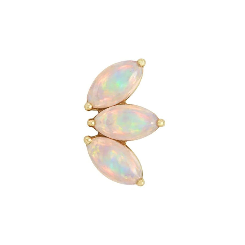 threadless: "Mini Moet" End in Gold with Genuine White Opals