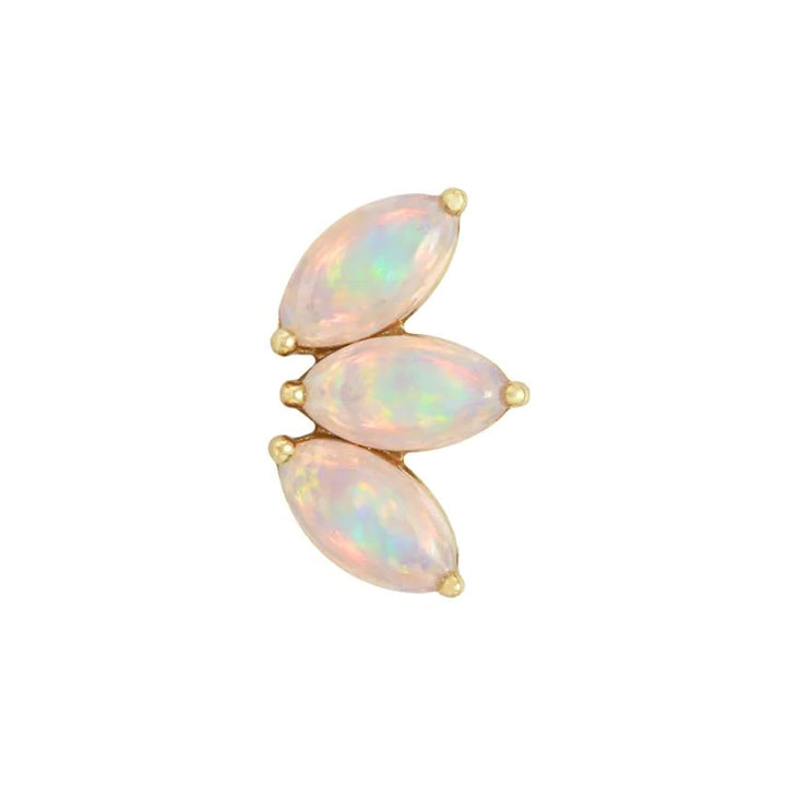 threadless: "Mini Moet" End in Gold with Genuine White Opals