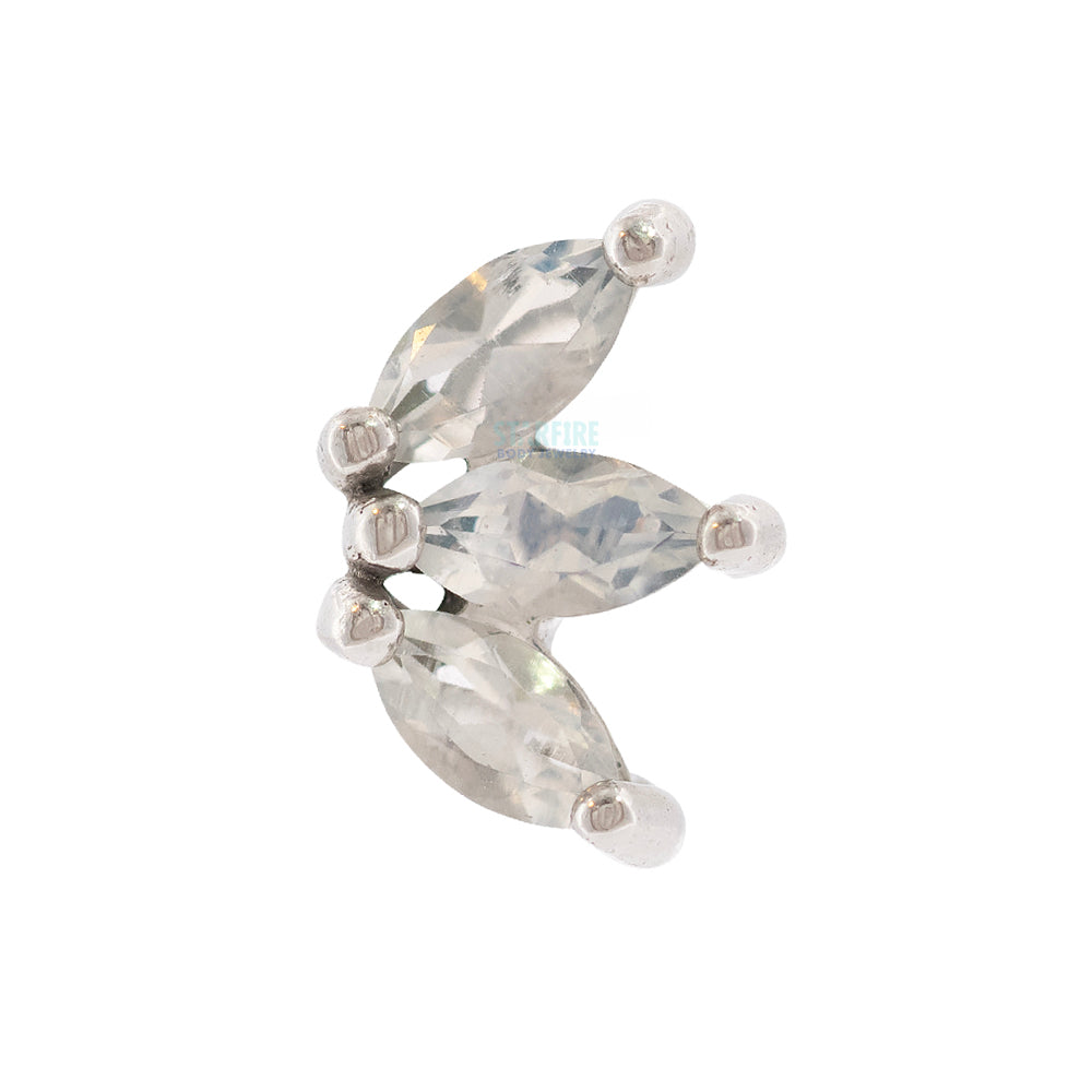 threadless: "Mini Moet" End in Gold with Rainbow Moonstones