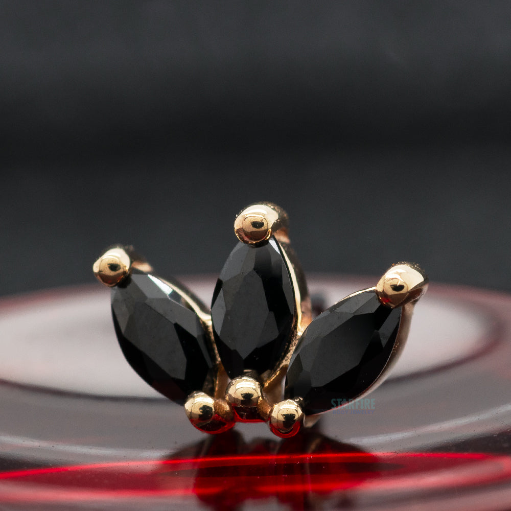 threadless: "Moet" End in Gold with Black Spinel