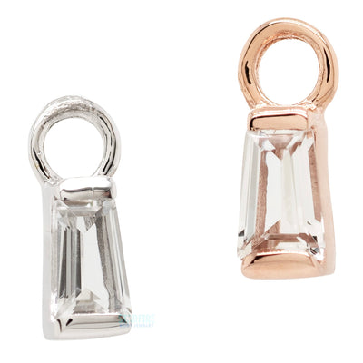"La Madeleine" Charm in Gold with White Topaz