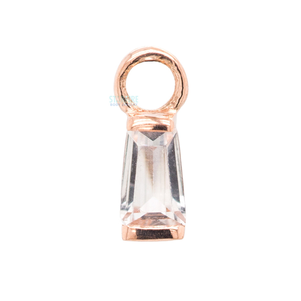 "La Madeleine" Charm in Gold with White Topaz