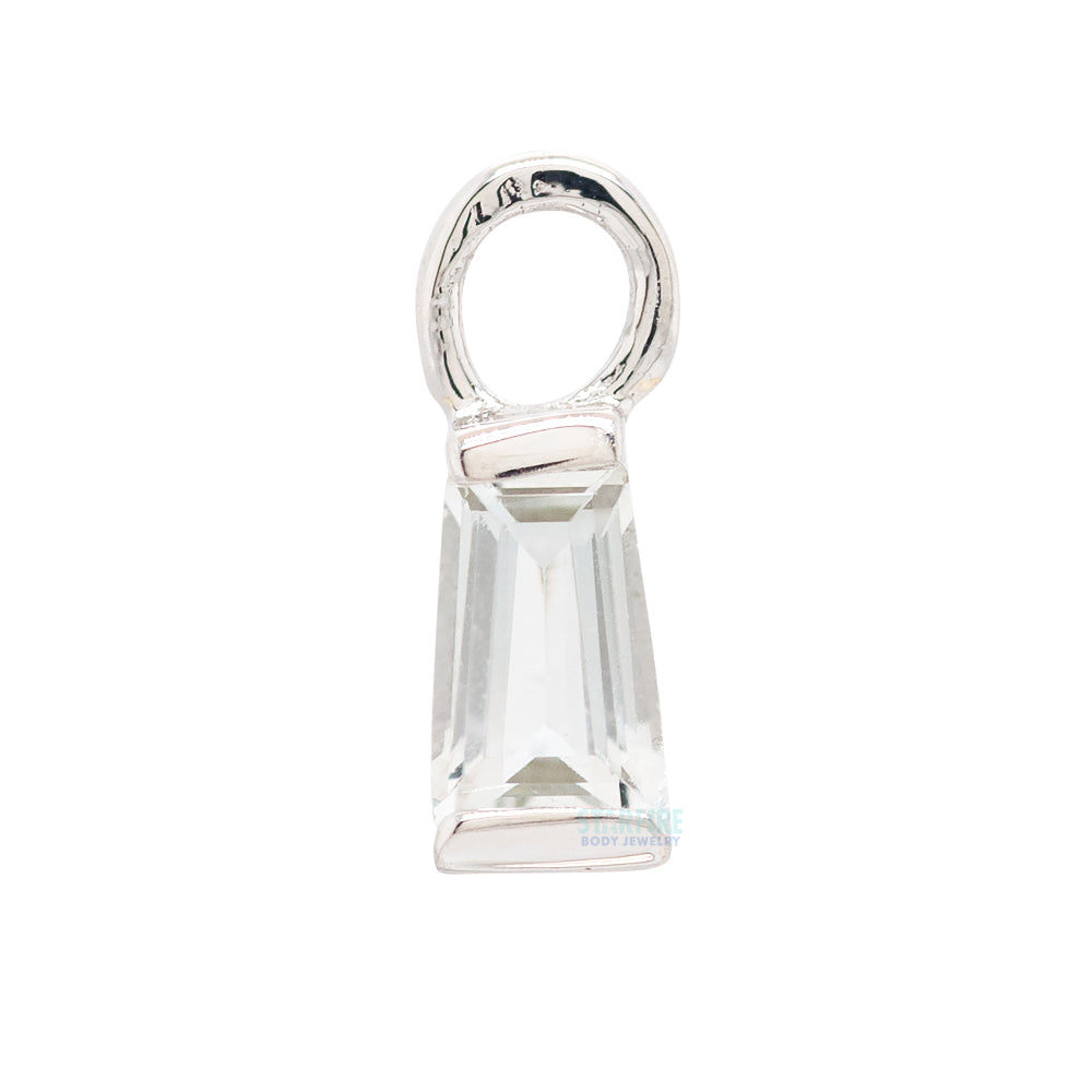 "La Madeleine" Charm in Gold with White Topaz