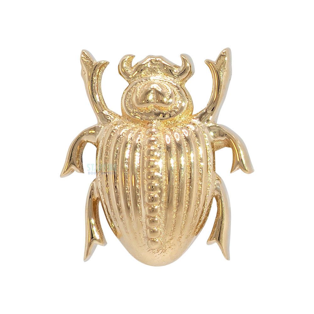 "Scarab Beetle" Threaded End in Gold & Platinum