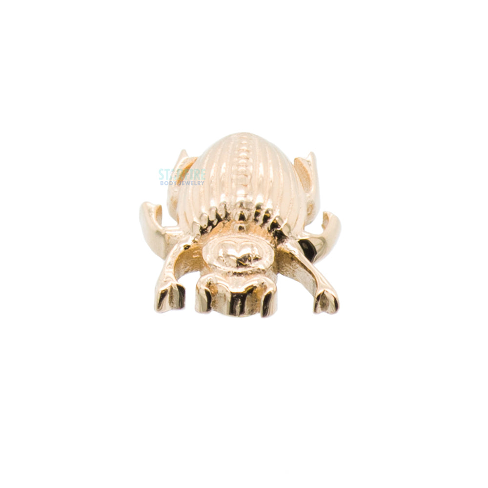 "Scarab Beetle" Threaded End in Gold & Platinum