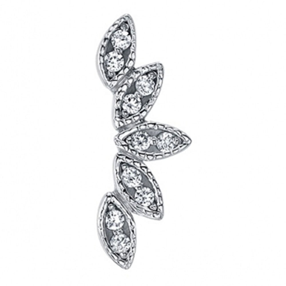 "Serenity" Threaded End in Gold with DIAMONDS