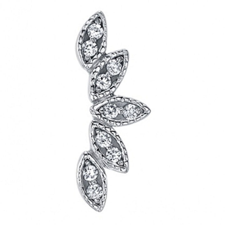"Serenity" Threaded End in Gold with DIAMONDS