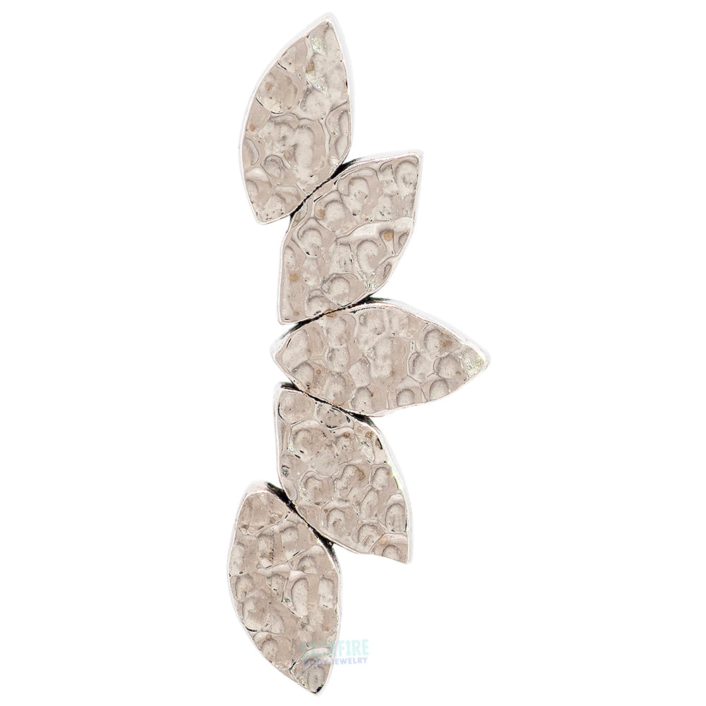 "Serenity" HAMMERED FINISH Threaded End in Gold & Platinum
