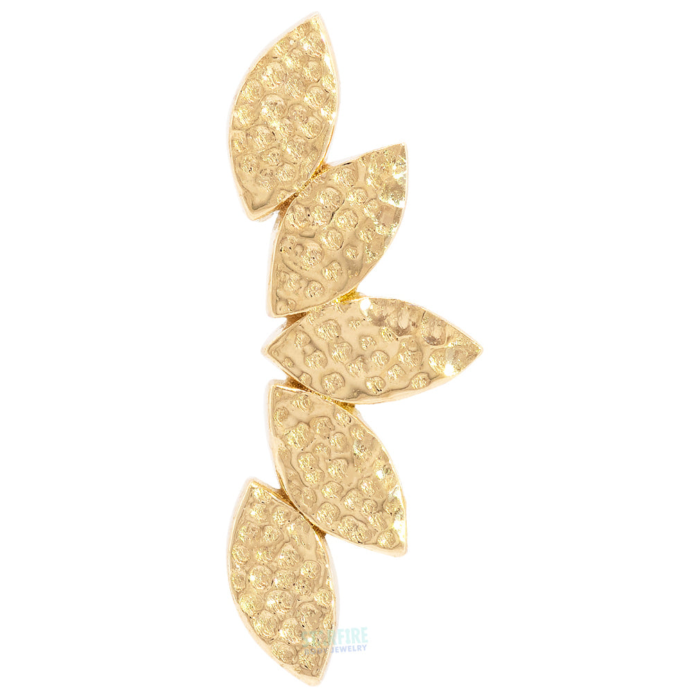 "Serenity" HAMMERED FINISH Threaded End in Gold & Platinum