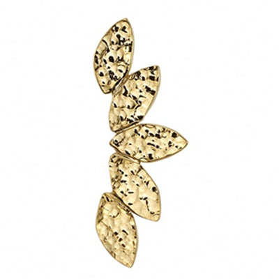 "Serenity" HAMMERED FINISH Threaded End in Gold