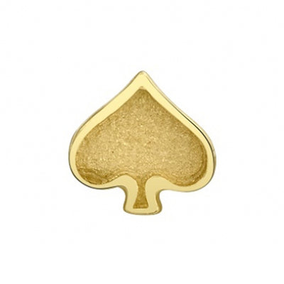 Sandblasted Spade Threaded End in Gold