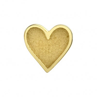 threadless: Sandblasted Heart Pin in Gold