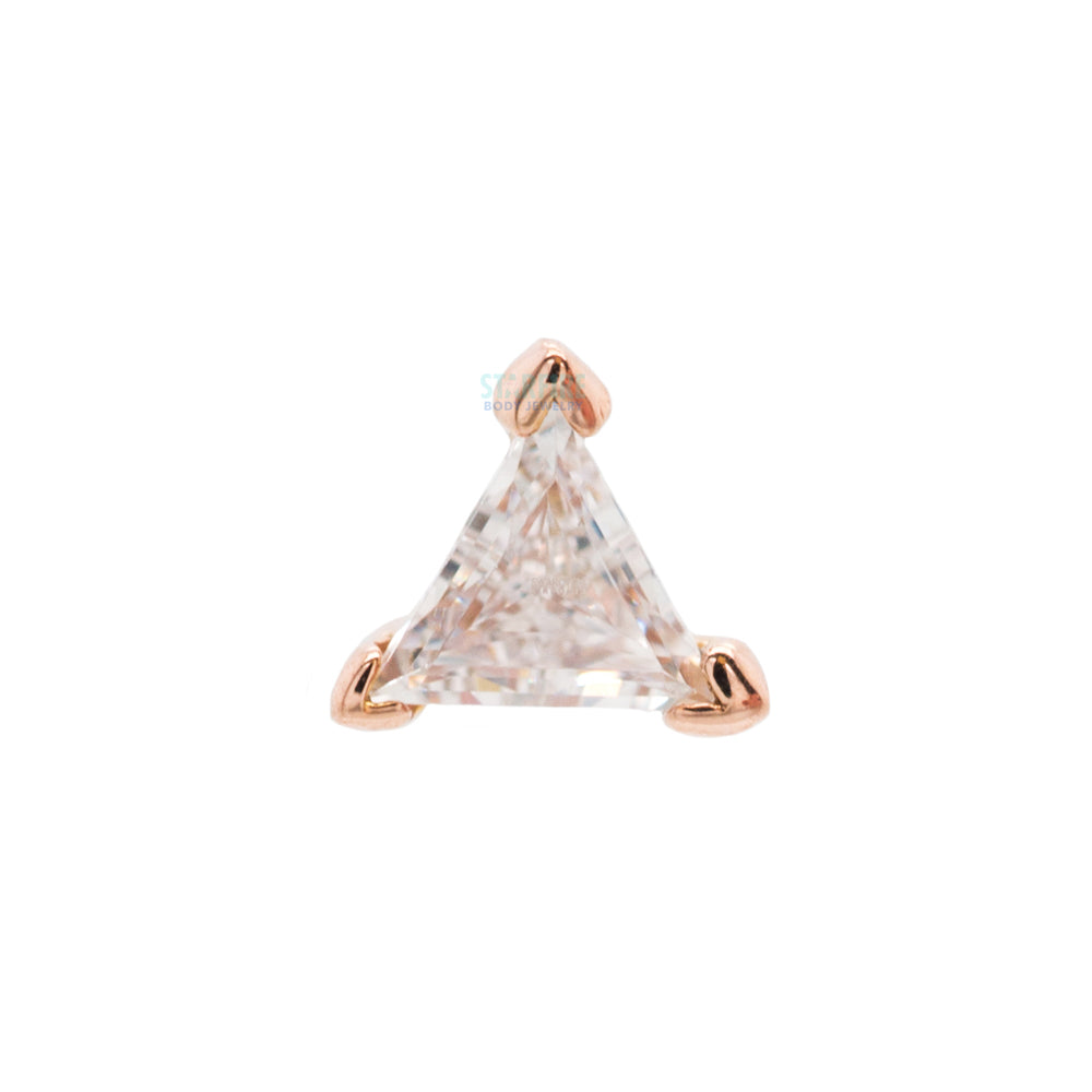 threadless: Prong Trillion End in Gold with CZ