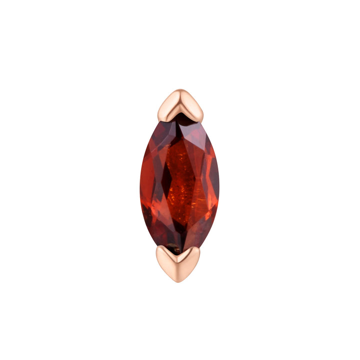 threadless: "Zuri" End in Gold with Marquise Garnet