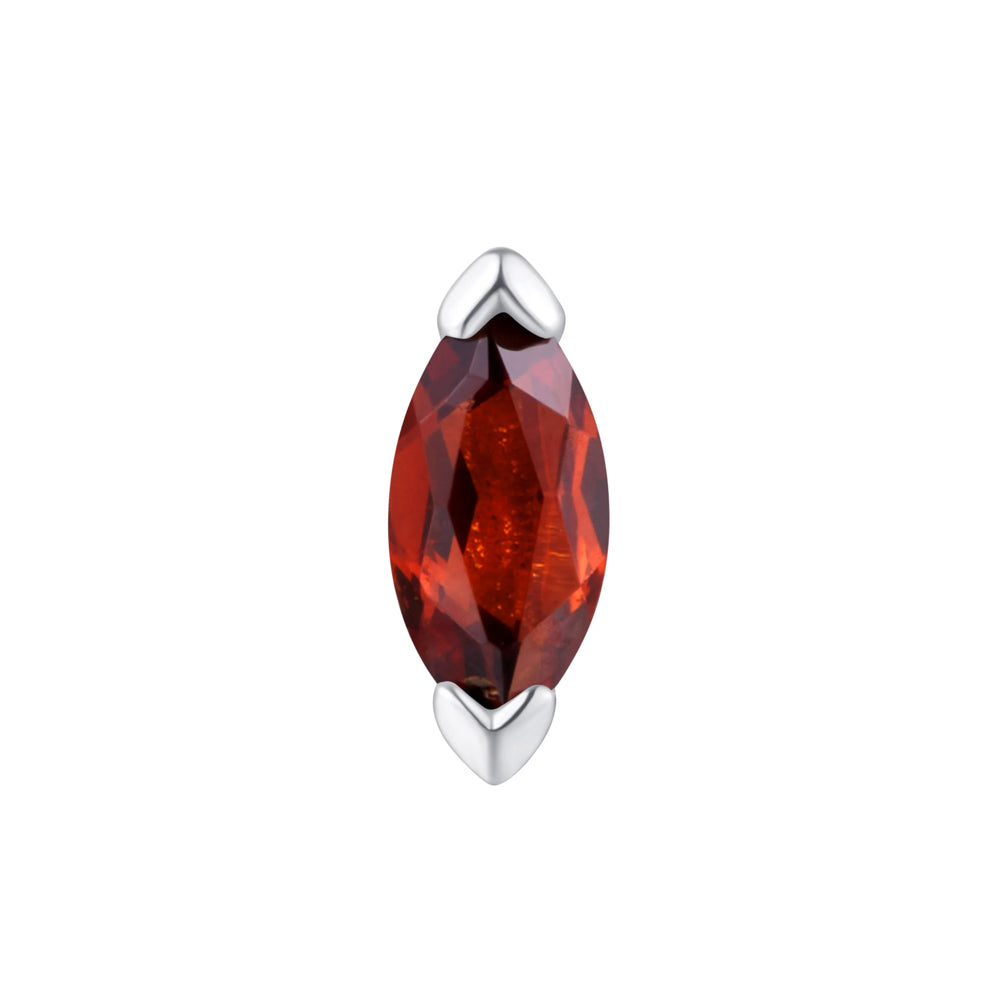 threadless: "Zuri" End in Gold with Marquise Garnet