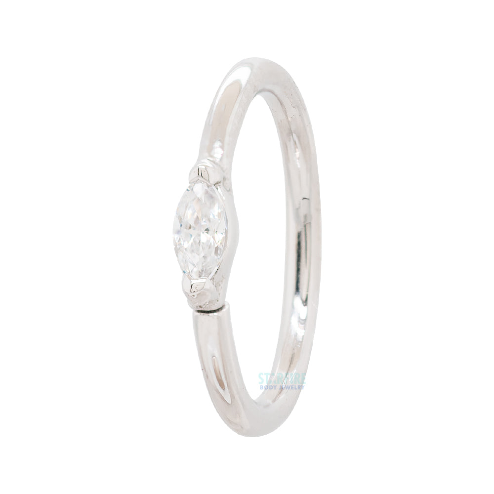 "Zuri" Seam Ring in Gold with CZ