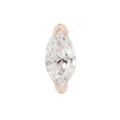 threadless: "Zuri" End in Gold with Marquise CZ