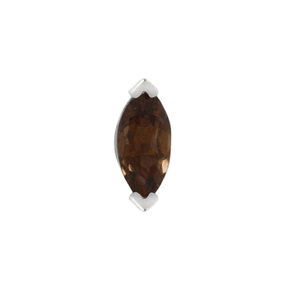 threadless: "Zuri" End in Gold with Marquise Smokey Quartz