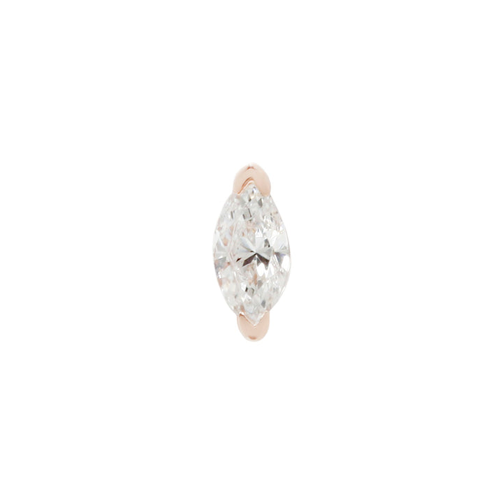 threadless: "Zuri" End in Gold with Marquise Diamond