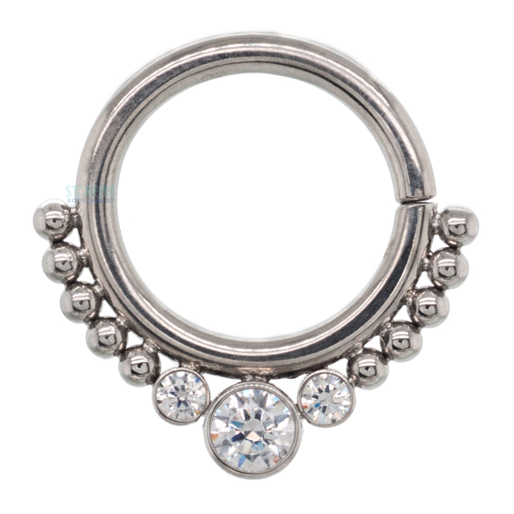 "Samaya" 'Haute Couture' Faceted Gem Seam Ring