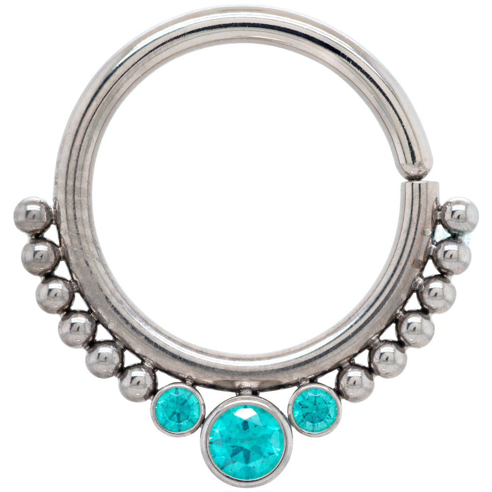 "Samaya" 'Haute Couture' Faceted Gem Seam Ring