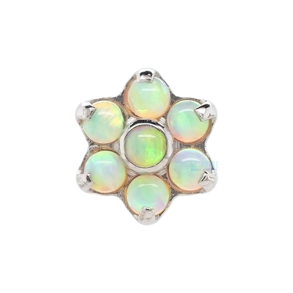 Flower Threaded End with Opals