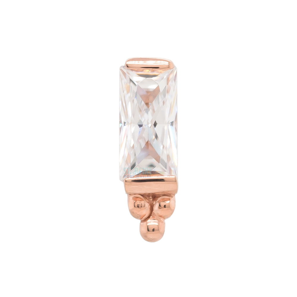 threadless: "Dior" End in Gold with CZ