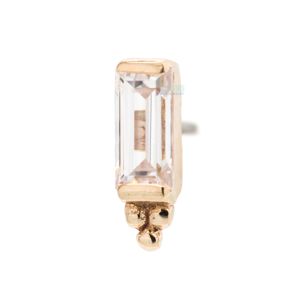 threadless: "Dior" End in Gold with CZ