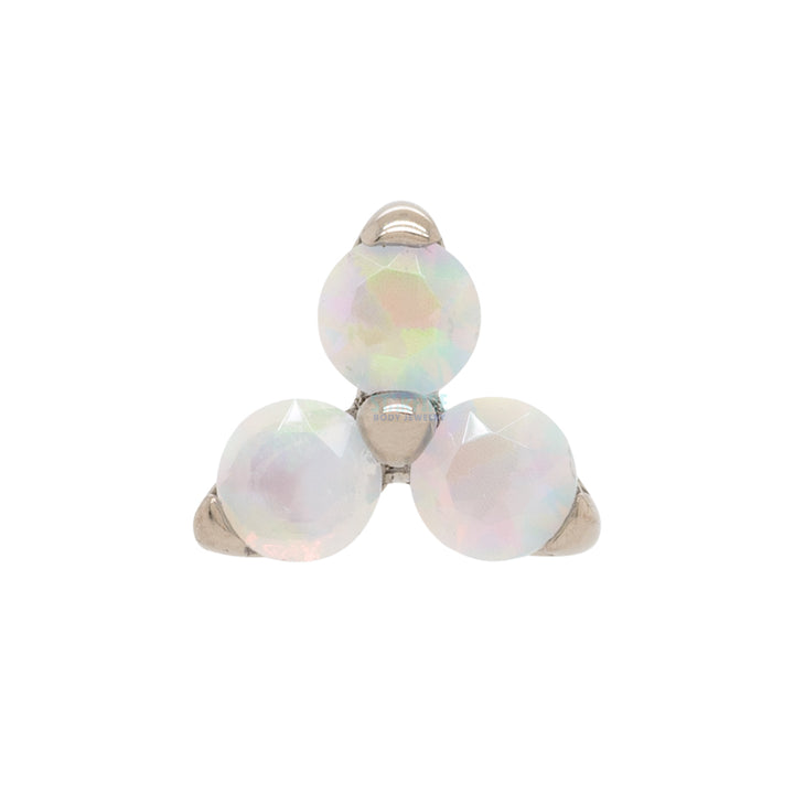 2.5mm "Trio" Threaded End in Gold with Brilliant-Cut Gems