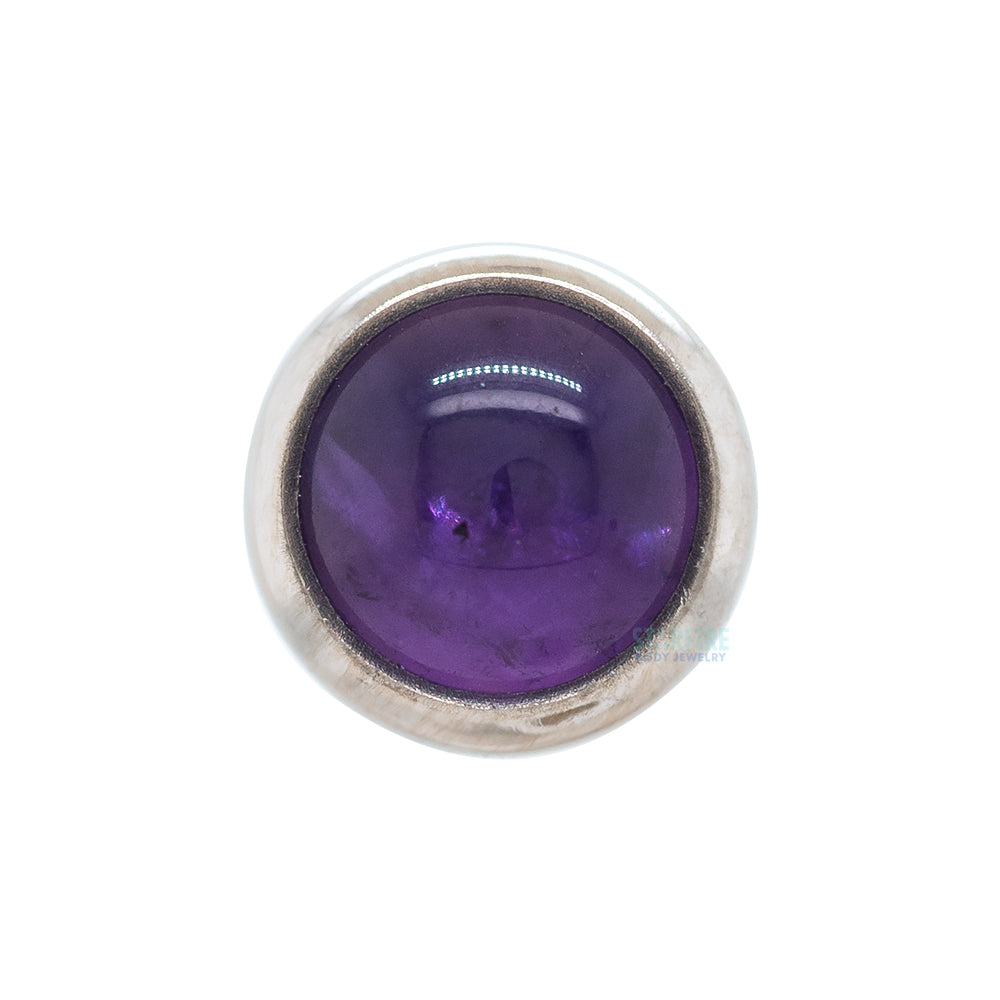 4mm Bezel-Set Natural Stone Threaded End