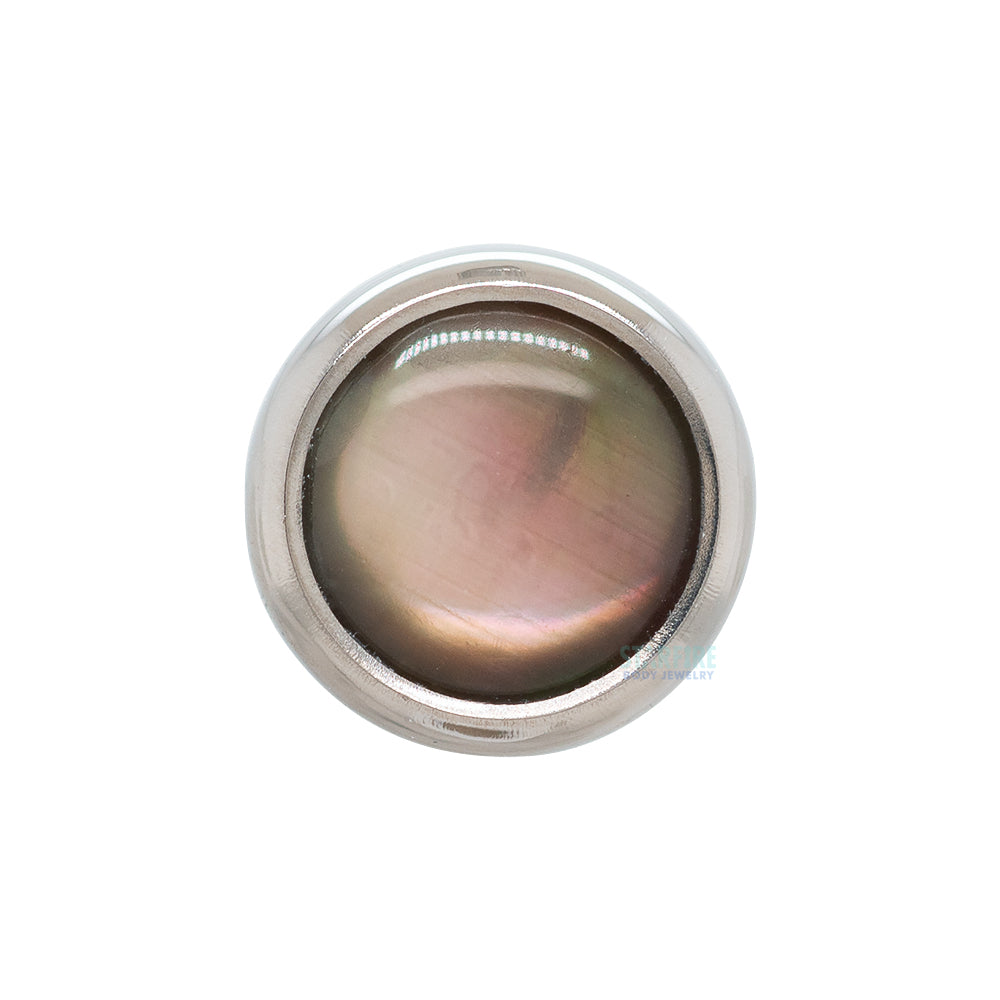 4mm Bezel-Set Natural Stone Threaded End