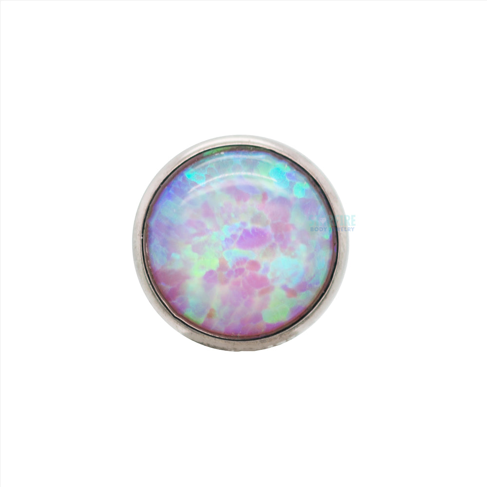 Bezel-Set Opal Cabochon Threaded End
