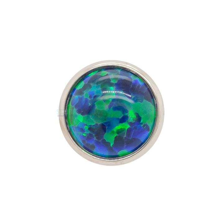 Bezel-Set Opal Cabochon Threaded End