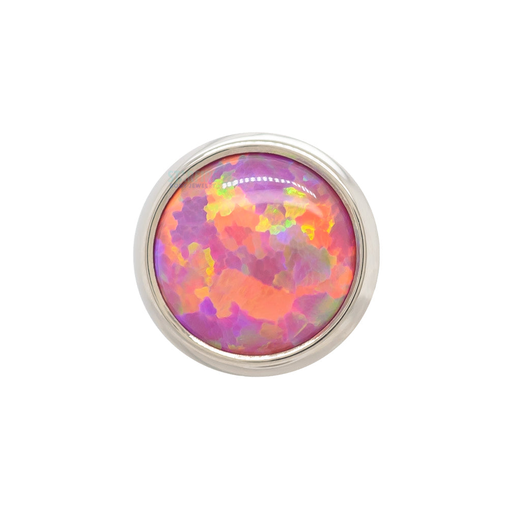 Bezel-Set Opal Cabochon Threaded End