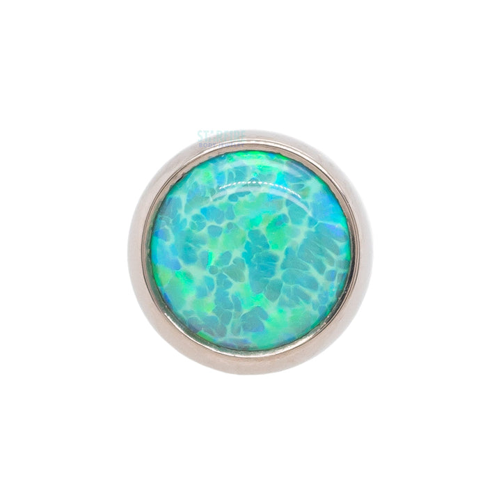 Bezel-Set Opal Cabochon Threaded End