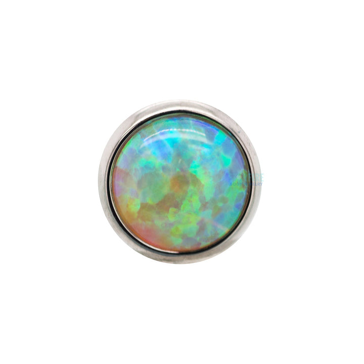 Bezel-Set Opal Cabochon Threaded End