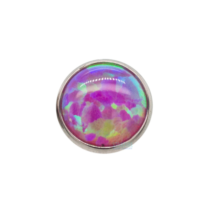 Bezel-Set Opal Cabochon Threaded End