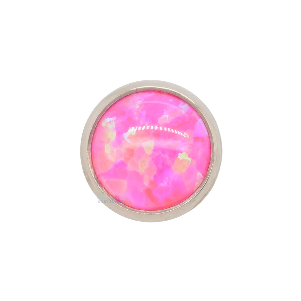 Bezel-Set Opal Cabochon Threaded End