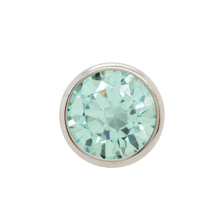 Bezel-Set Faceted Gem Threaded End