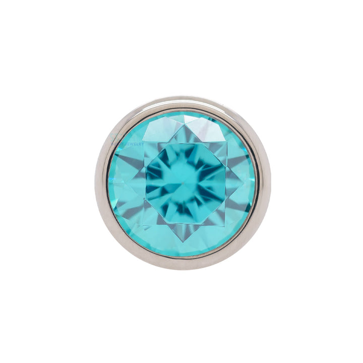 Bezel-Set Faceted Gem Threaded End